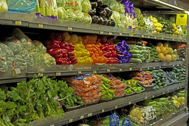 Vegetable isle at the grocery store