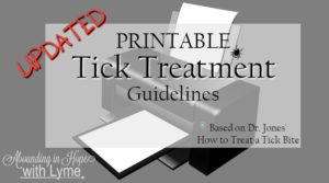 Printable Tick Treatment Guide