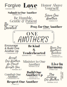 One Another's Printable