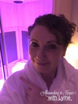 Tricia at the Infrared Sauna