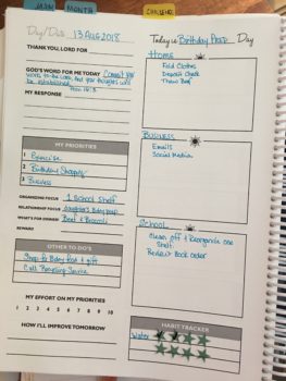 Planner Page from the Organized Homeschool Life Planner