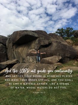 Tricia at Devils Den in Gettysburg