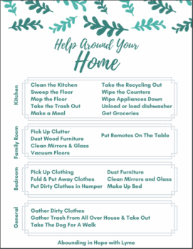 Help Around Your Home Printable Chore Chart