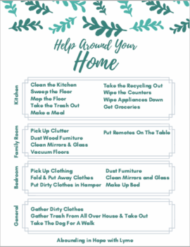 Printable Chore Sheet